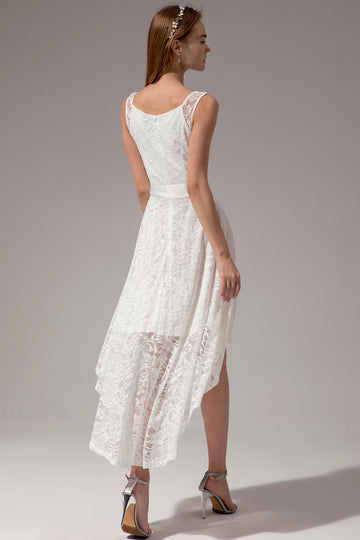 White Lace High-low Dress